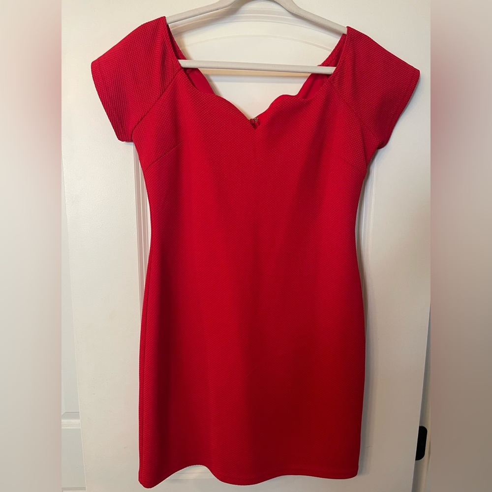 Red off the shoulder She + Sky dress in size L